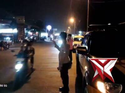 Patroli Blue Night/Blue Light depan SPBU Pugeran, Gondang.