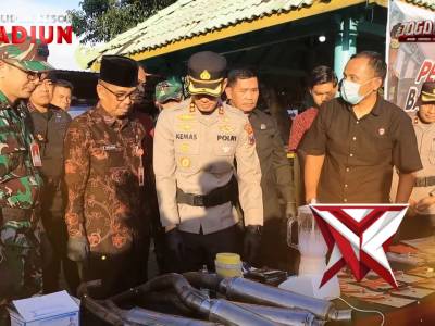 Pemusnahan Barang Bukti Hasil Ops Pekat Semeru 2026, Polres Madiun