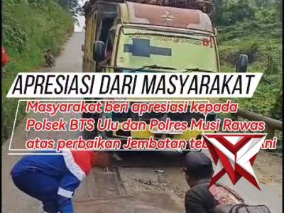 Masyarakat Berterima Kasih Atas Kegiatan Perbaikan Jalan Rusak Oleh Polsek BTS Ulu