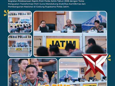 Kapolres Tuban menghadiri Rapim Polri Polda Jatim Tahun 2026