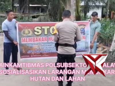 Bhabinkamtibmas Polsubsektor Pelalawan Sosialisasikan Larangan Membakar Hutan dan Lahan - PoliceTube