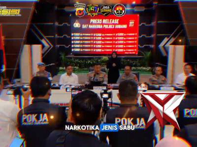 Konferensi Pers Sat Narkoba Polres Subang