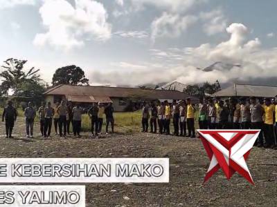 &ldquo;Personel Polres Yalimo melaksanakan Korve, Wujudkan Kebersihan dan Kekompakan Bersama&rdquo;