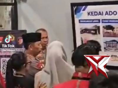 Kapolri Sambangi kedai ado presisi, ngobrol, Serap aspirasi Komunitas ojol palembang