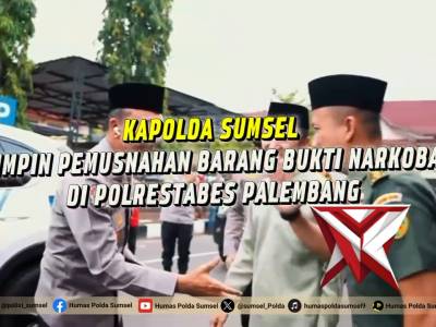 Polda sumsel perang melawan narkoba