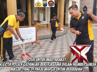 Polri untuk Masyarakat, Polsek Gedangan Gelar Bakti Religi di Masjid Al-Hidayah