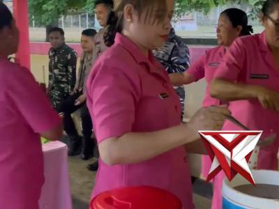 polsek serwaru melaksanakan buka puasa bersama TNI POLRI