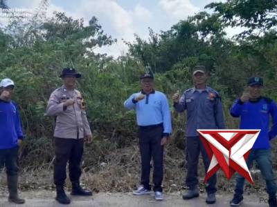 Bhabinkamtibmas Polsek Indralaya Bersama Masyarakat Peduli Api Upaya Pencegahan Karhutlah
