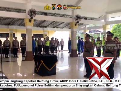 Polres Belitung Timur Gelar Upacara Sertijab, AKP Al Faizun Resmi Menjabat Kasat Intelkam 

Polres B