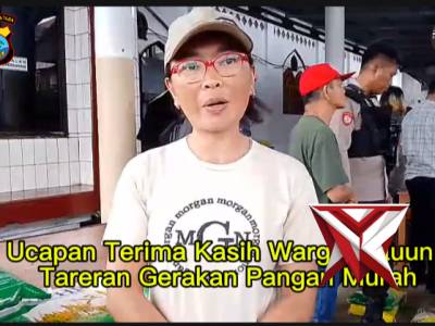 Ucapan Terima Kasih Warga Tareran atas gerakan Pangan Murah polres Minsel
