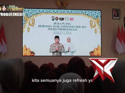 KAPOLRES PROBOLINGGO MENGGELAR BUKA BERSAMA ANAK YATIM DAN DHUAFA