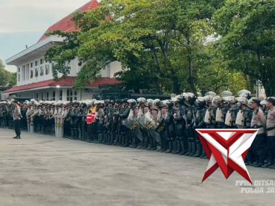 Apel Pengamanan Unjuk Rasa Pengamanan Sidang Paripurna Hak Angket Di DPRD Kabupaten Pati