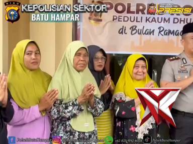 pemberian sembako oleh kapolres rohil di polsek batu hampar