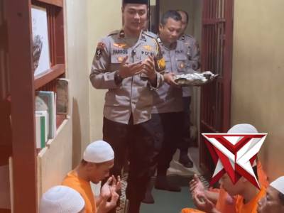 Buka Bersama Polres Magetan bersama Tahanan