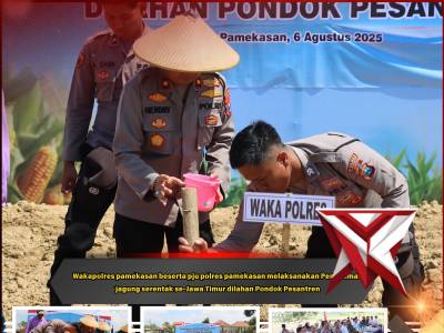 Penanaman Jagung Serentak Di Lahan Ponpes