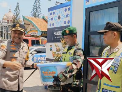Pastikan situasi aman dan kondusif, Kapolres Tuban melaksanakan pengecekan di Pos Pengamanan