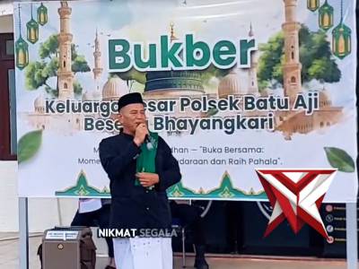 Bukber Keluarga Besar Polsek Batu Aji Beserta Bhayangkari
