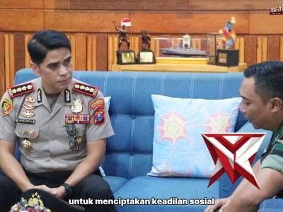 Kapolresta Banyuwangi Perkuat Sinergitas TNI&ndash;Polri, Silaturahmi ke Kodim 0825 Banyuwangi - PoliceTube