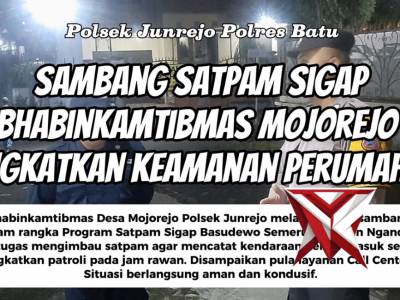 Sambang Satpam Sigap, Bhabinkamtibmas Mojorejo tingkatkan keamanan perumahan
