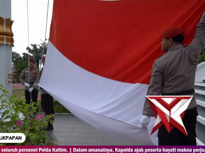 Kapolda kaltim Pimpin Upacara hari pahlawan Ke 80 Ajak Personel Teladani Semangat Perjuangan