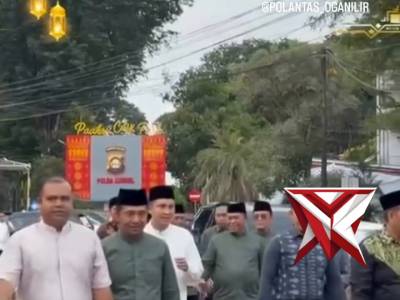 Halal Bihala Kapolres Ogan Ilir dan Bupati Ogan Ilir di Kediaman Kapolda Sumsel dan Wakapolda Sumsel