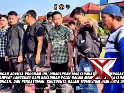 25. Program Mudik Gratis Kapolres Musi Banyuasin