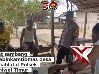 GIAT BHABINKAMTIBMAS POLSEK TANIWEL TIMUR