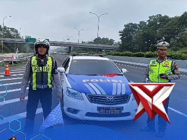 Sat Lantas Polres Subang Jaga Arus Balik One Way Tol Cipali.