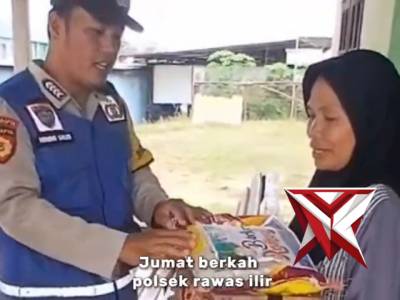 Polswk Rawas Ilir melaksanakan Bakti Sosial Jum'at Berkah minggu pertama di bulan Ramadhan - PoliceTube