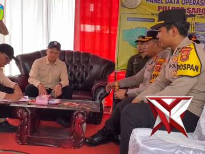 Kapolres Sarolangun bersama Forkopimda Laksanakan Pengecekan Pospam di Kecamatan Mandiangin