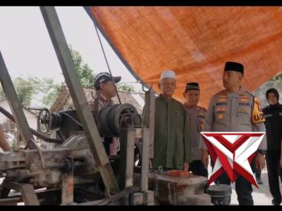 Bantuan Sumur Bor Polres Kediri Disambut Antusias Warga Gurah