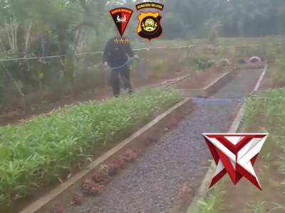 Batalyon B Pelopor Satbrimob Polda Sumsel melaksanakan giat perawatan di kebun P2L - PoliceTube