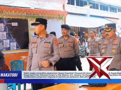 Tim Was Ops Polda Sultra Laksanakan Pengawasan Operasi Lilin Anoa 2025 di Wilayah Wakatobi