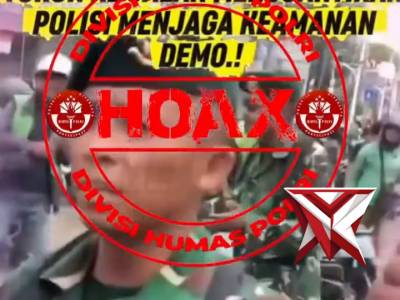 Beredar sebuah video di media sosial yang mengklaim bahwa TNI resmi menggantikan Polri