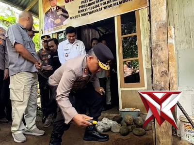 Bedah Rumah ke-70 Dimulai, Kapolda Bengkulu Ground Breaking Rumah Warga di Bengkulu Utara