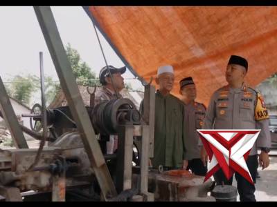 Bantuan Sumur Bor Polres Kediri Disambut Antusias Warga Gurah