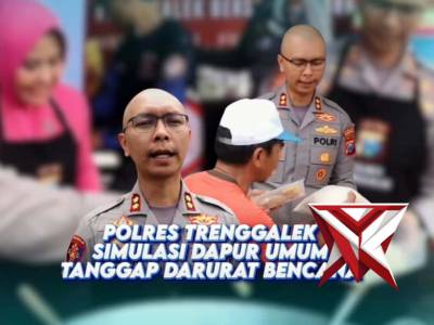 POLRES TRENGGALEK SIMULASI DAPUR UMUM TANGGAP BENCANA