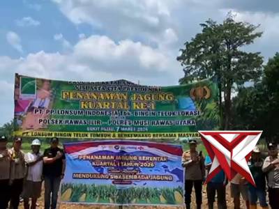 Giat penanaman jagung serentak kuartal 1 2026 Polsek Rawas Ilir