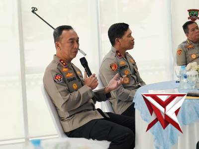 Kapolda Sumatera Selatan, Irjen Pol Dr. Sandi Nugroho, memimpin kegiatan Coffee Morning