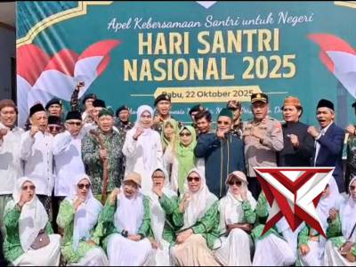 Kapolsek Dau Kawal Peringatan Hari Santri Nasional tahun 2025  Di Desa Kucur Dau Kab.Malang