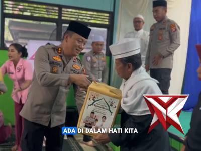 BUKA PUASA BERSAMA POLRES BARSEL DI PONPES AHLUSSUNNAH WALJAMAAH