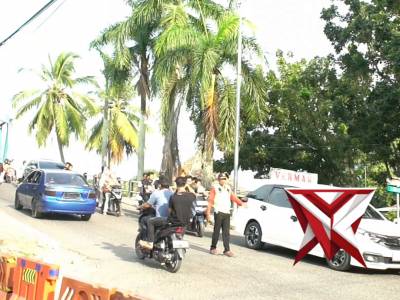 kasatlantas polres oki hadir amankan jalur wisata