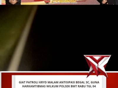 POLSEK BMT MELAKSANAKAN PATROLI ANTISIPASI 3 C