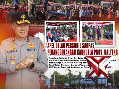 Perkuat Sinergi, Wakapolda Kalteng Hadiri Apel Kesiapsiagaan Karhutla di Kantor Gubernur