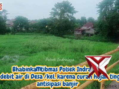 Bhabinkamtibmas Polsek Indralaya cek debit air di Desa/Kel. Di wilayah hukum Polsek Indralaya