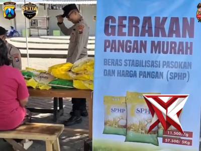Polsek Parang Polres Magetan mendukung ketahanan pangan masyarakat melalui Gerakan Pangan Murah