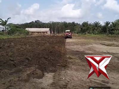 Persiapan lahan penanaman jagung kuartal 1 Tahun 2026 dengan luas lahan 0.5 Hektar di Ds. Sriguna Ke