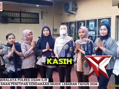 Upaya memberikan rasa aman dan nyaman mudik lebaran 2026,&nbsp; Polsek Indralaya, Polres Ogan Ilir, mengh - PoliceTube