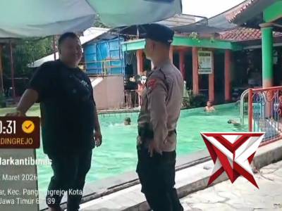 Patroli Harkamtibmas di obyek wisata kolam renang