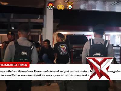 Patroli Malam Sat Samapta Polres Haltim